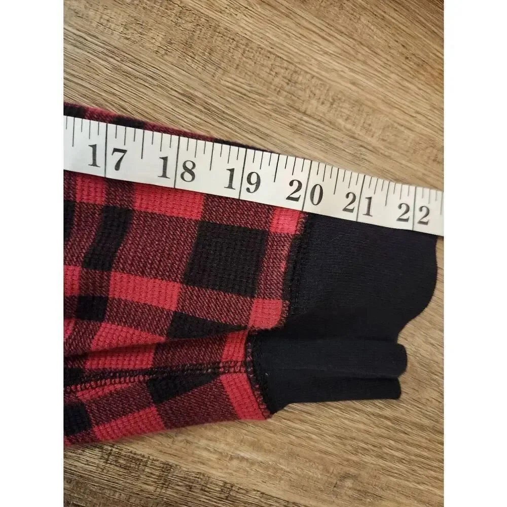 Polo Ralph Lauren Waffle Knit thermal men XL longsleeve crewneck pony Plaid mult